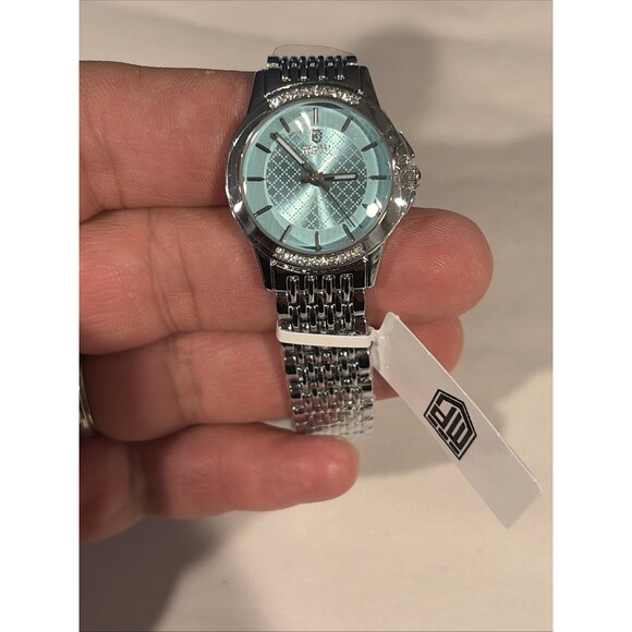 Montres Prestige Women’s 27mm Steel Blue Dial Quartz Watch MPW-0219